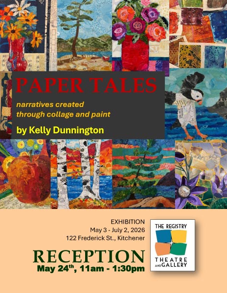 Paper Tales narratives created through collage and paint by Kelly Dunnington